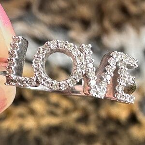 SIMPLY VERA VERA WANG Sterling Silver Diamond LOVE Ring